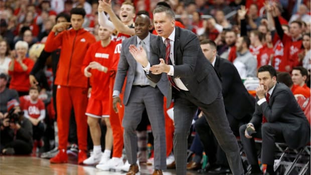 Chris Holtmann on sidelines for Ohio State Basketball